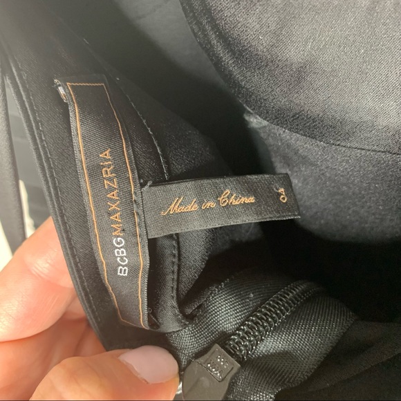 BCBG BLACK (ORE6G229) PANEL SATIN HALTER DRESS 4 - Picture 5 of 6